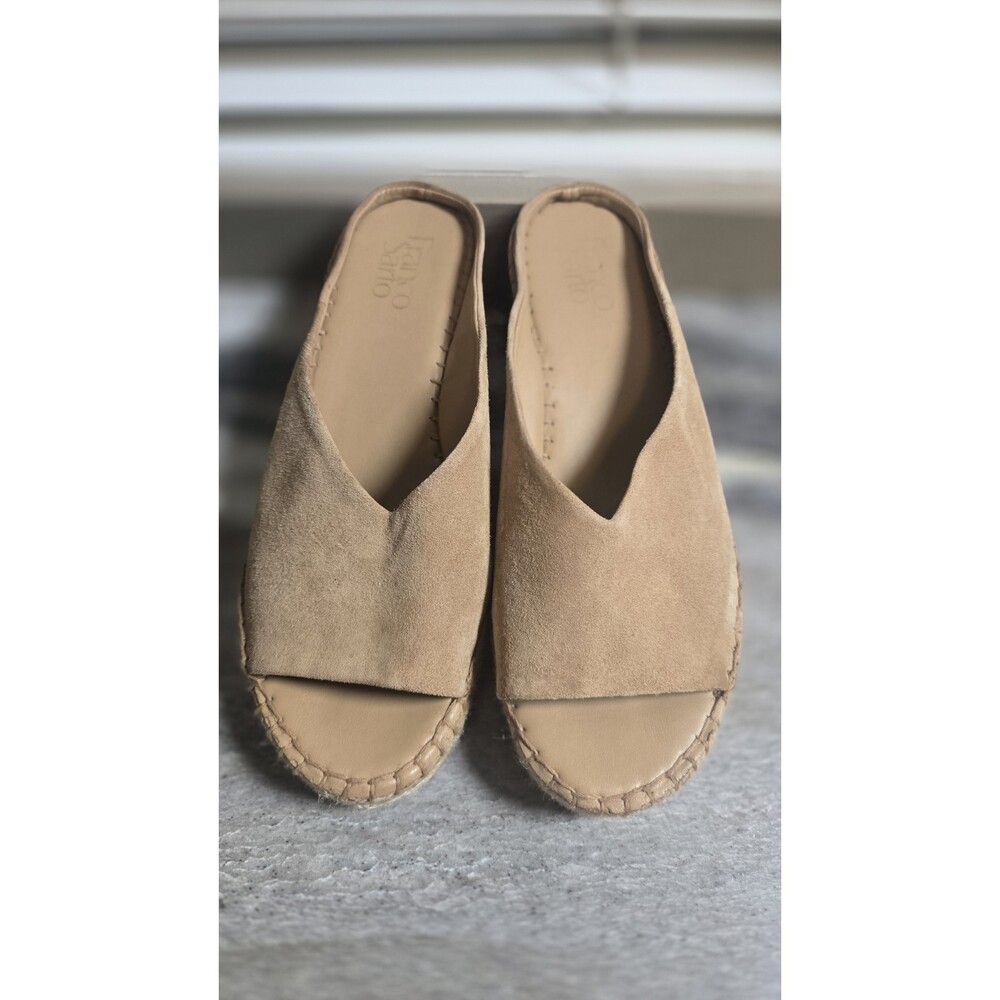 Neutral Tan Suede Slide Sandals - Unbranded